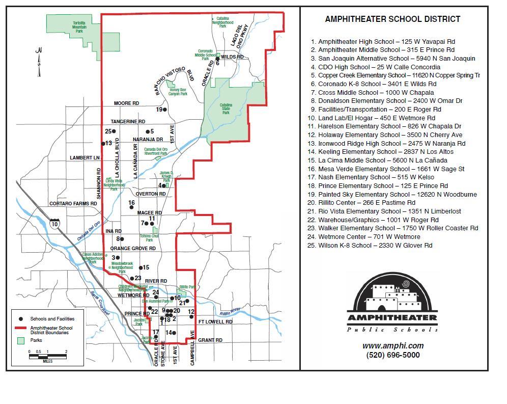 Amphitheater School District 10 Map