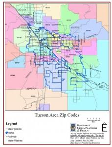 Tucson Zip Code Map