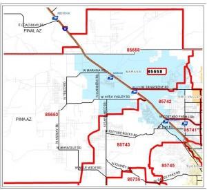 Marana Zip Code Map