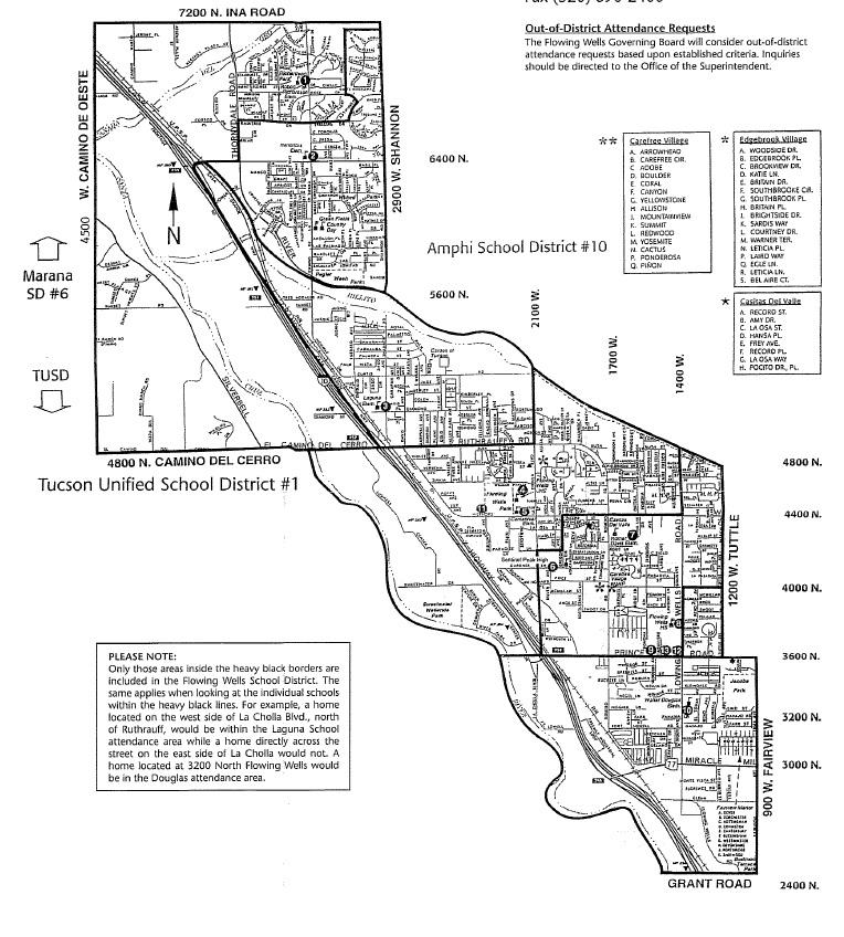 Flowing Wells School District Map
