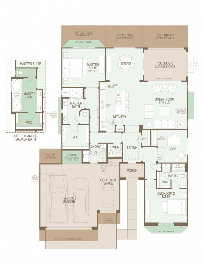 SaddleBrooke Ranch Cortez Floor Plan