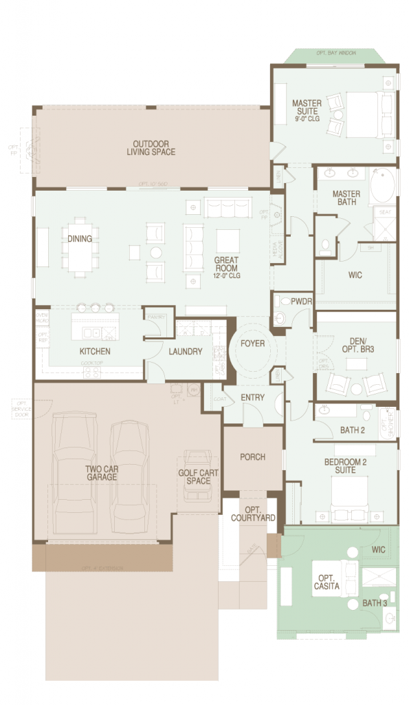 SaddleBrooke Ranch Pima Floor Plan